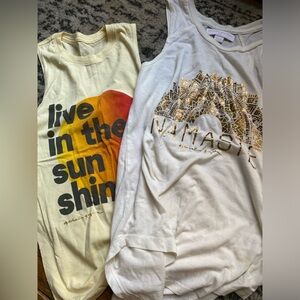 Spiritual gangster tanks. no stains.  Soft and breathable (washed)